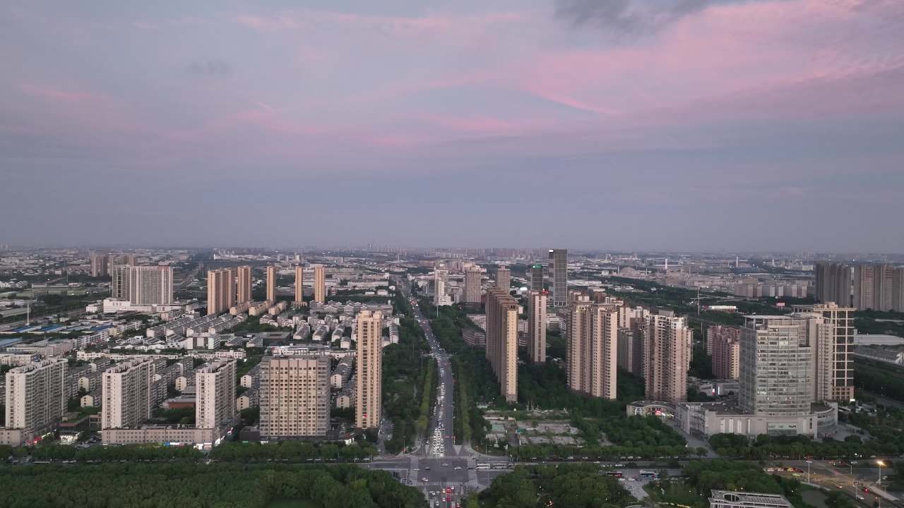 4K航拍昆山中华园路
