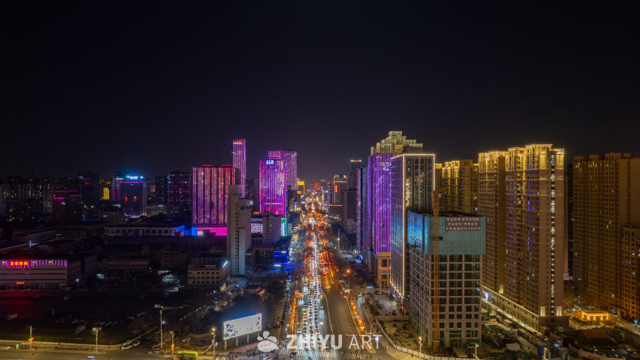 璀璨夜色下的都市