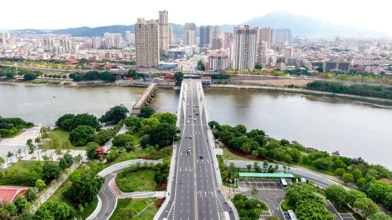 福建泉州城市风光航拍图