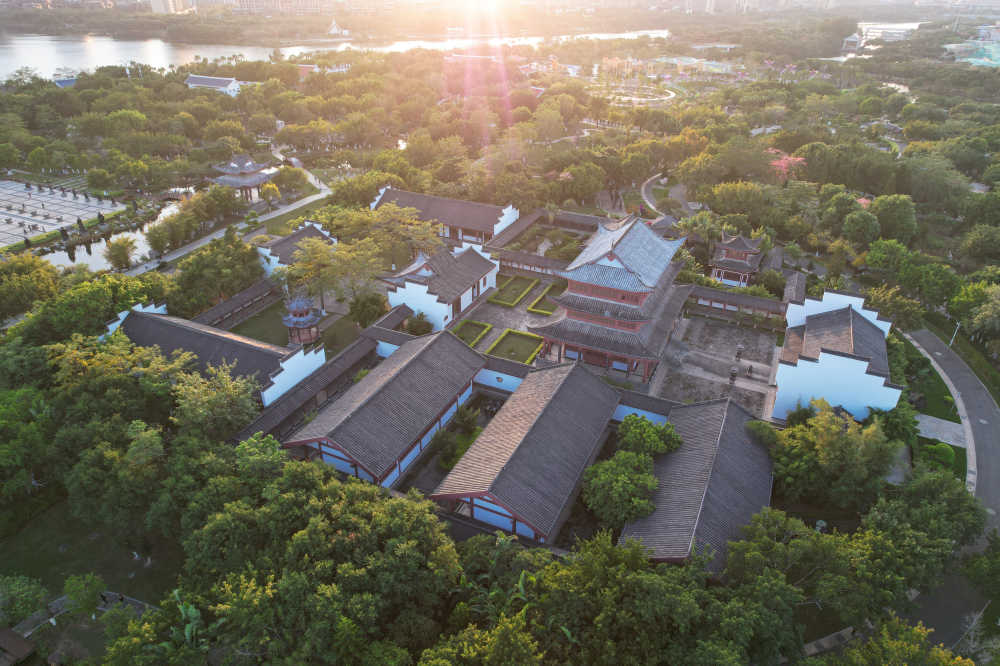 厦门航拍园博苑杏林书院