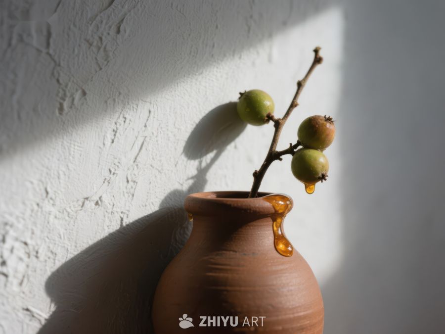 陶罐枝头果实滴蜜 533