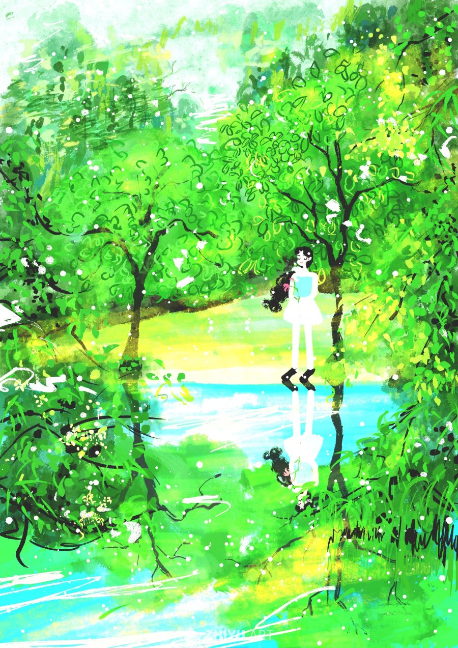 原创治愈插画作品素材四季节气节日自然 6