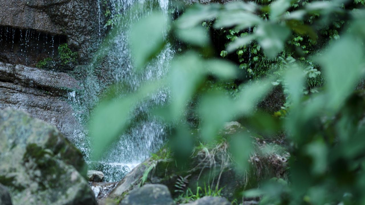 广西桂林虎山瀑布溪流情绪意境空境