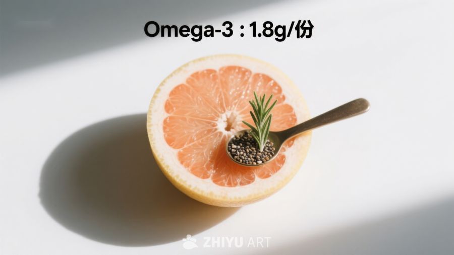 富含Omega-3的柚子与亚麻籽