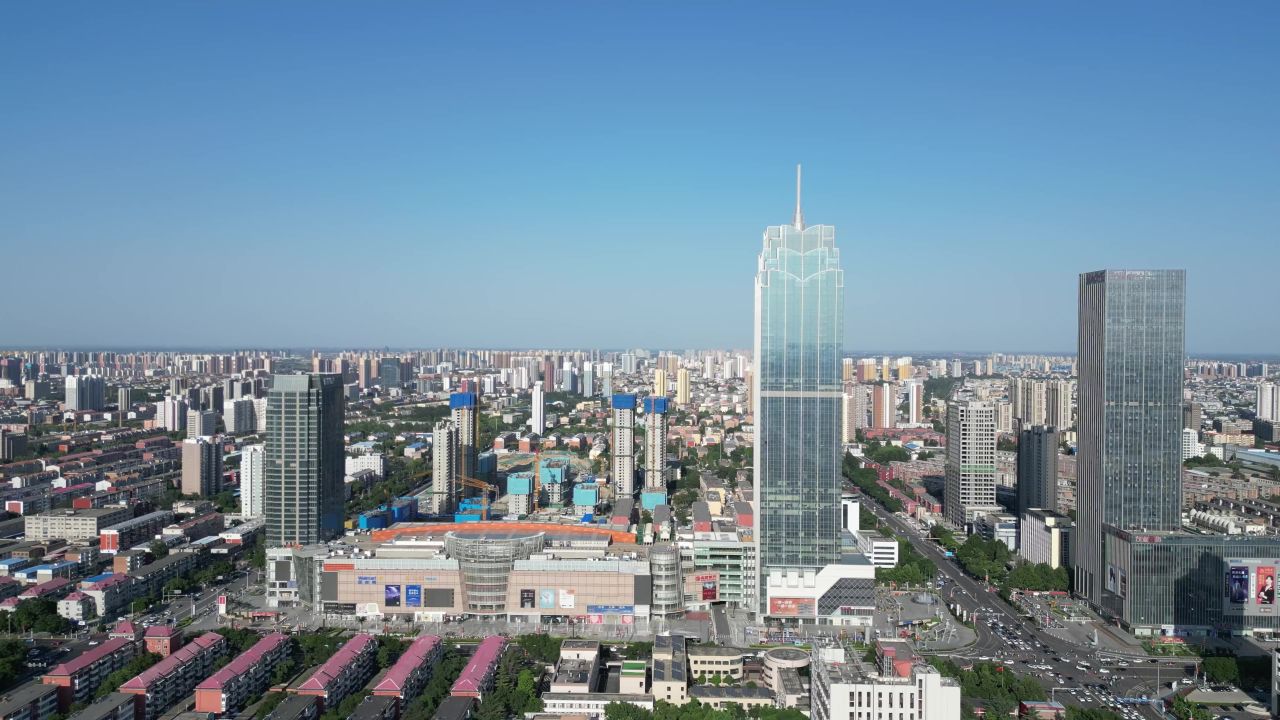 航拍河北保定万博广场