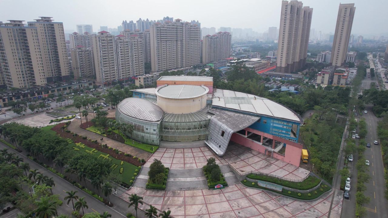 广西钦州文化艺术中心航拍