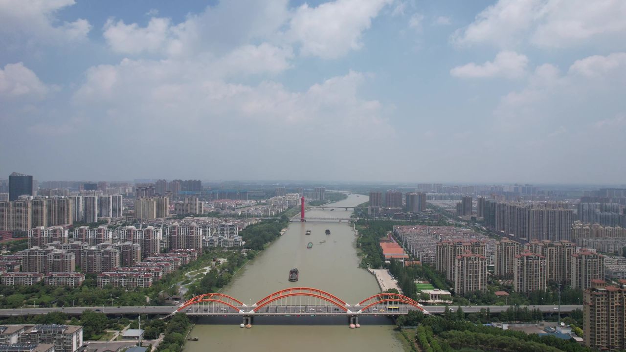 江苏宿迁城市风光旅游景区航拍