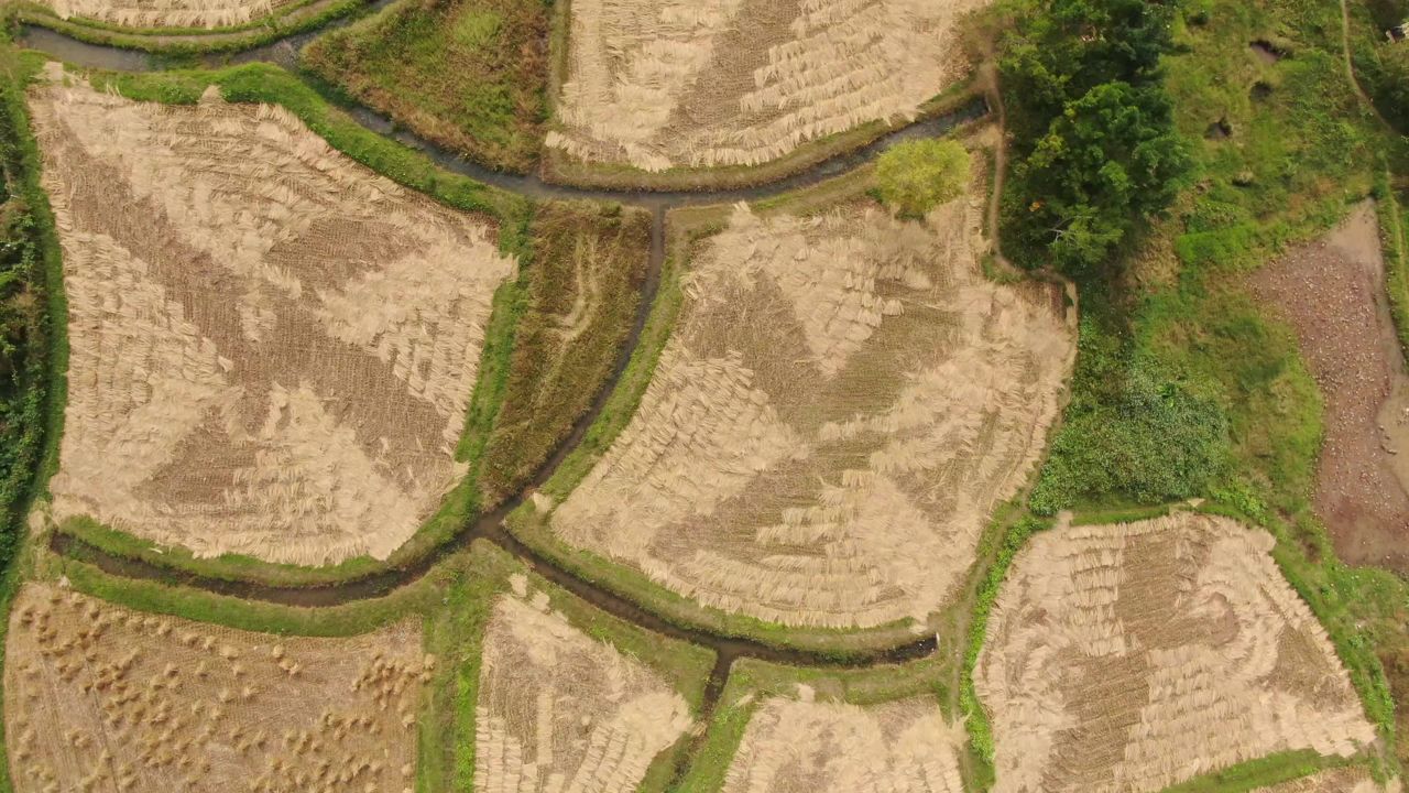 美丽乡村田园山川航拍 