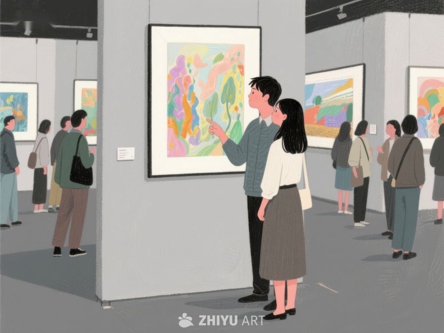 艺术展览中的观赏者 1029