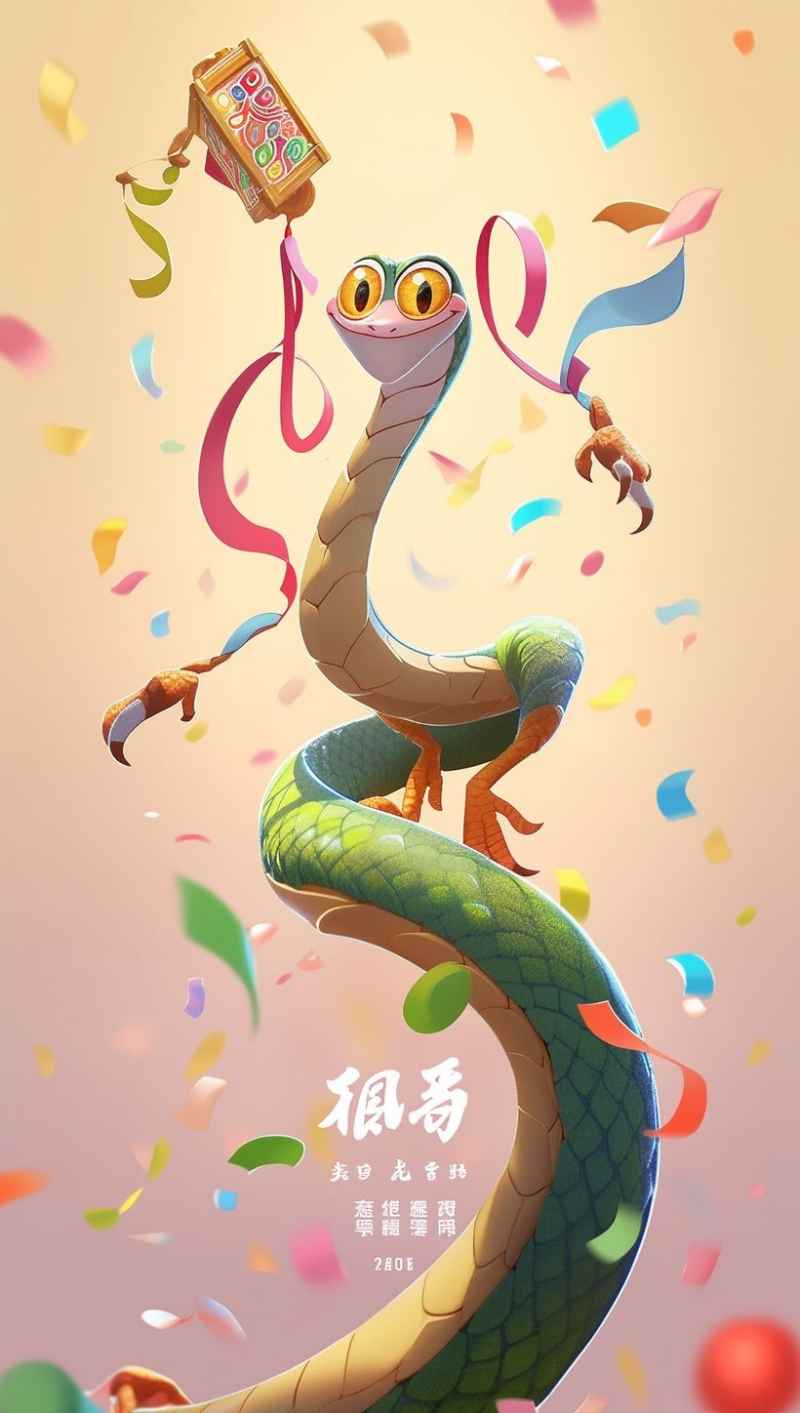 蛇  年画