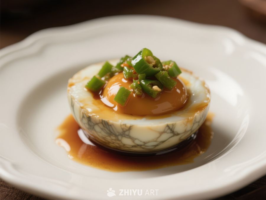 美味茶叶蛋配青椒点缀 538