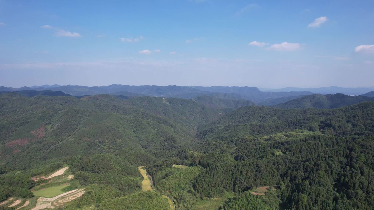 祖国大好河山青山绿水航拍  