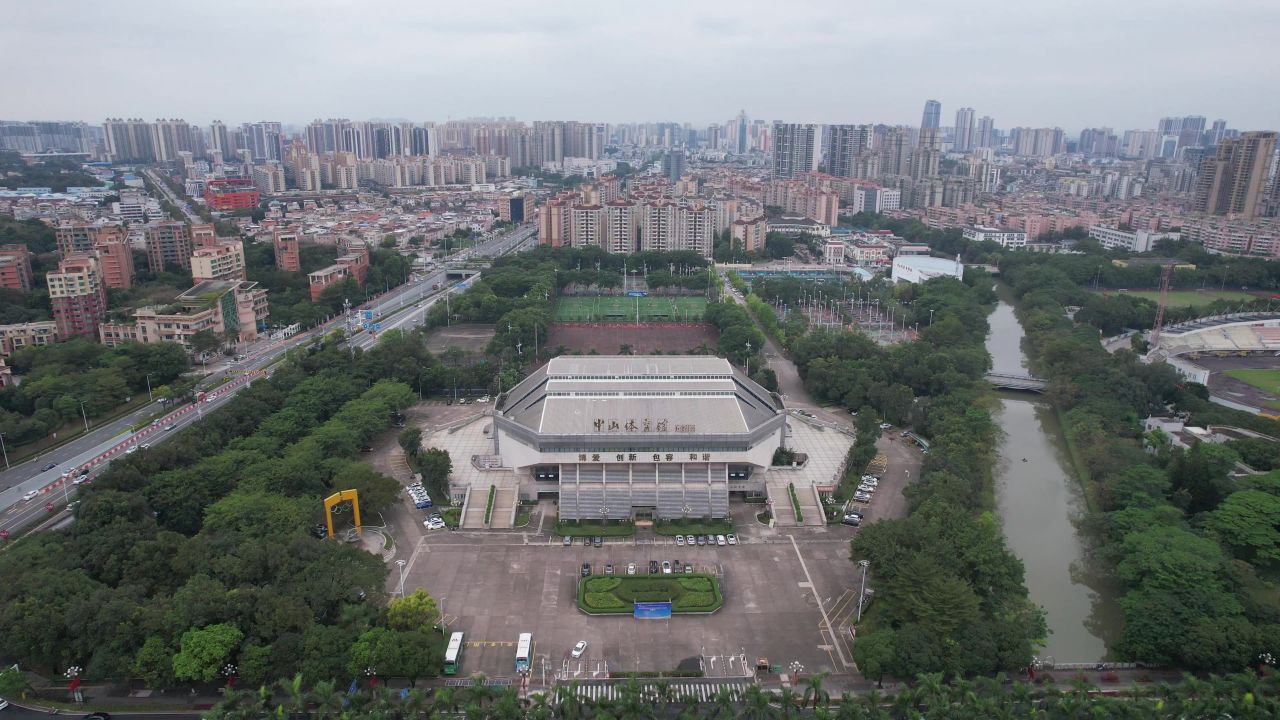 广东中山体育馆航拍