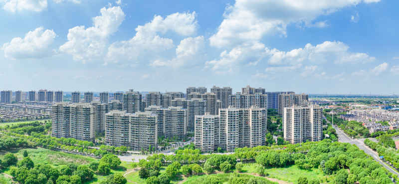 航拍昆山城市风光建筑大景 25