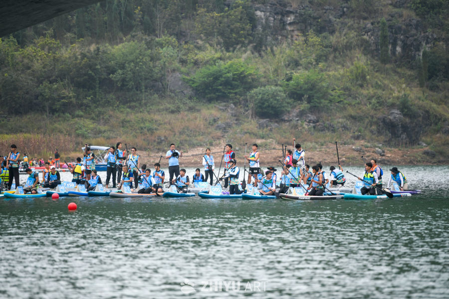 山水间桨板比赛 水上桨板运动 1
