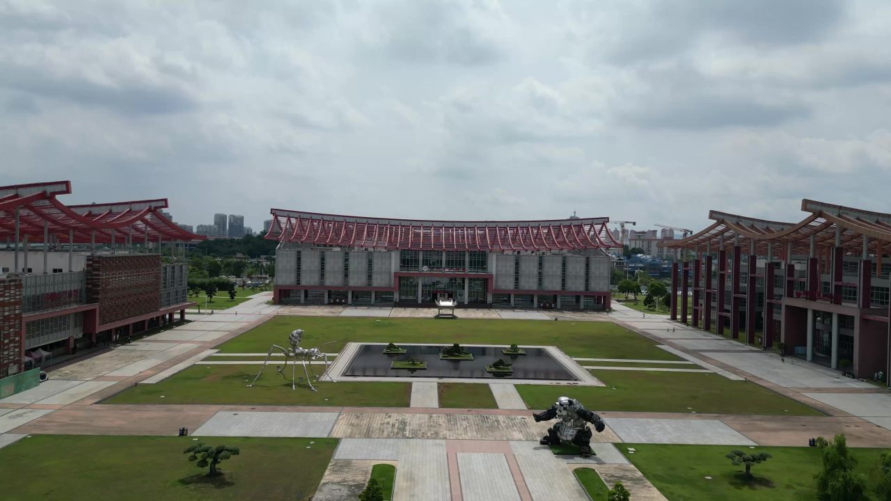 航拍福建漳州三馆