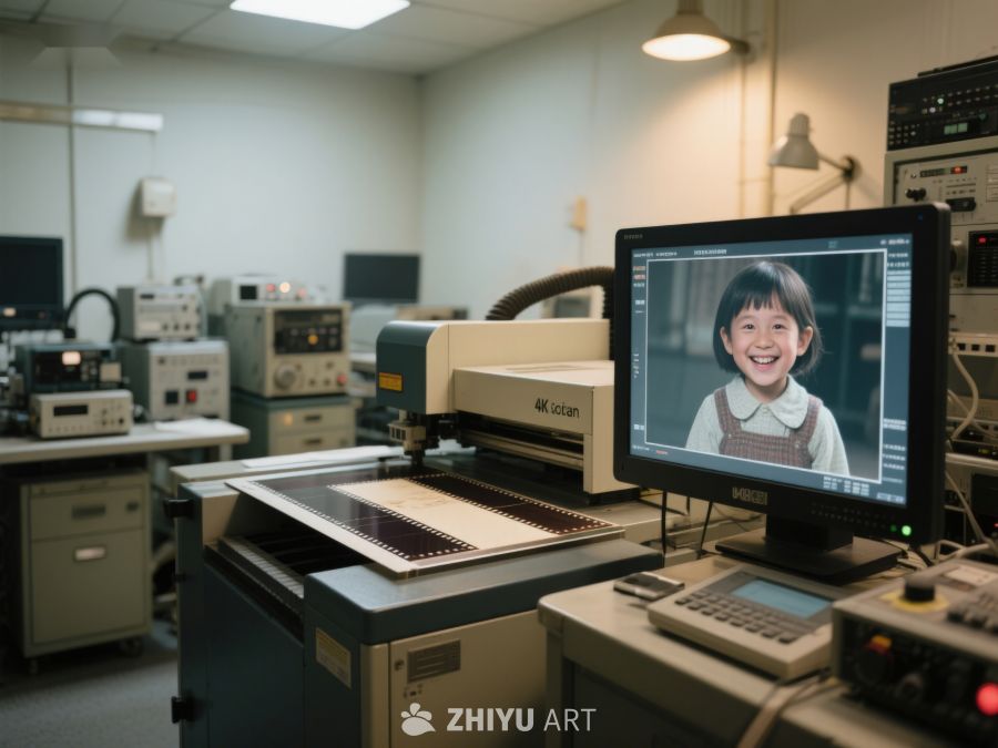 实验室中的显示屏展示儿童照片 398