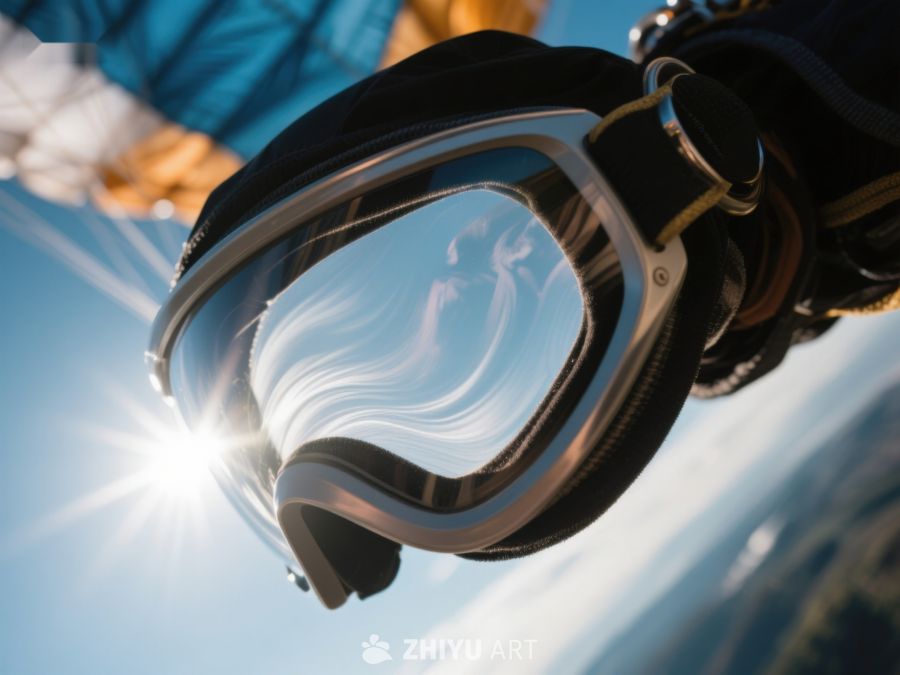 高空跳伞者护目镜特写 66