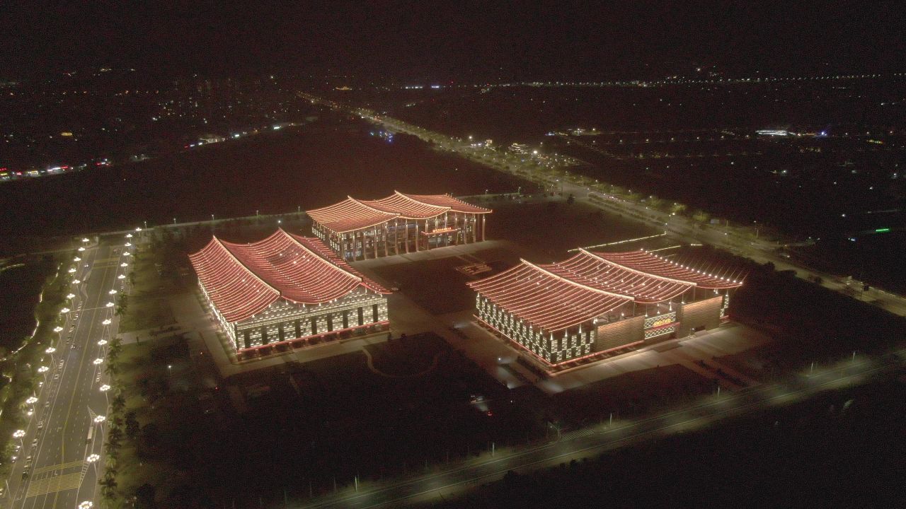 漳州三馆夜景航拍