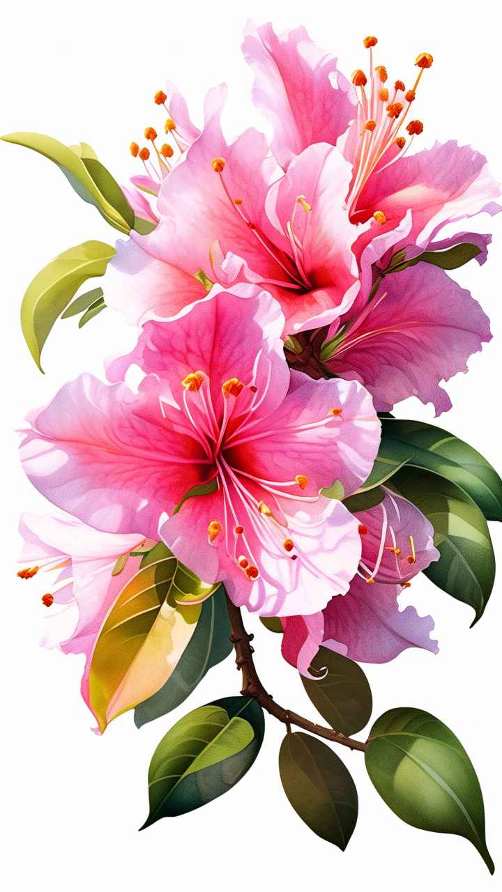 杜鹃花摄影图插画 8