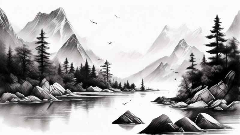 山水风景插画 20