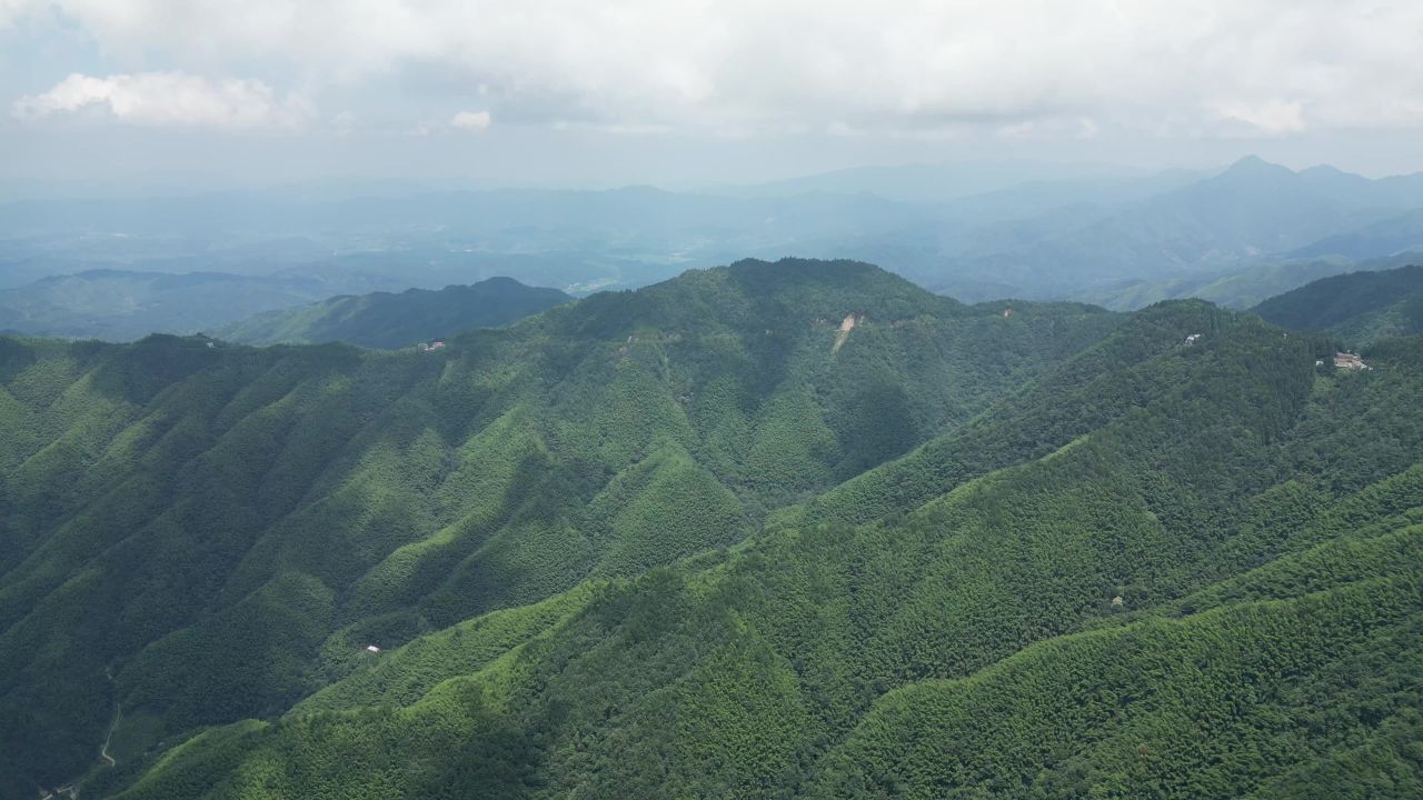 祖国大好河山壮丽山河蓝天白云航拍 