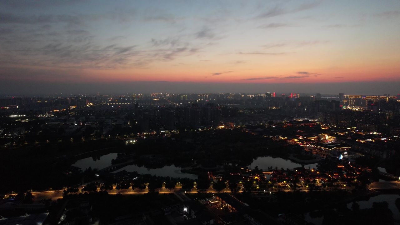 江苏宿迁城市风光旅游景区航拍