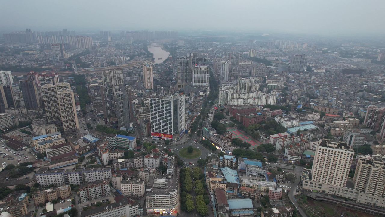  广西钦州城市全景航拍