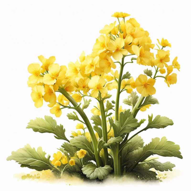 春天的油菜花插画 14