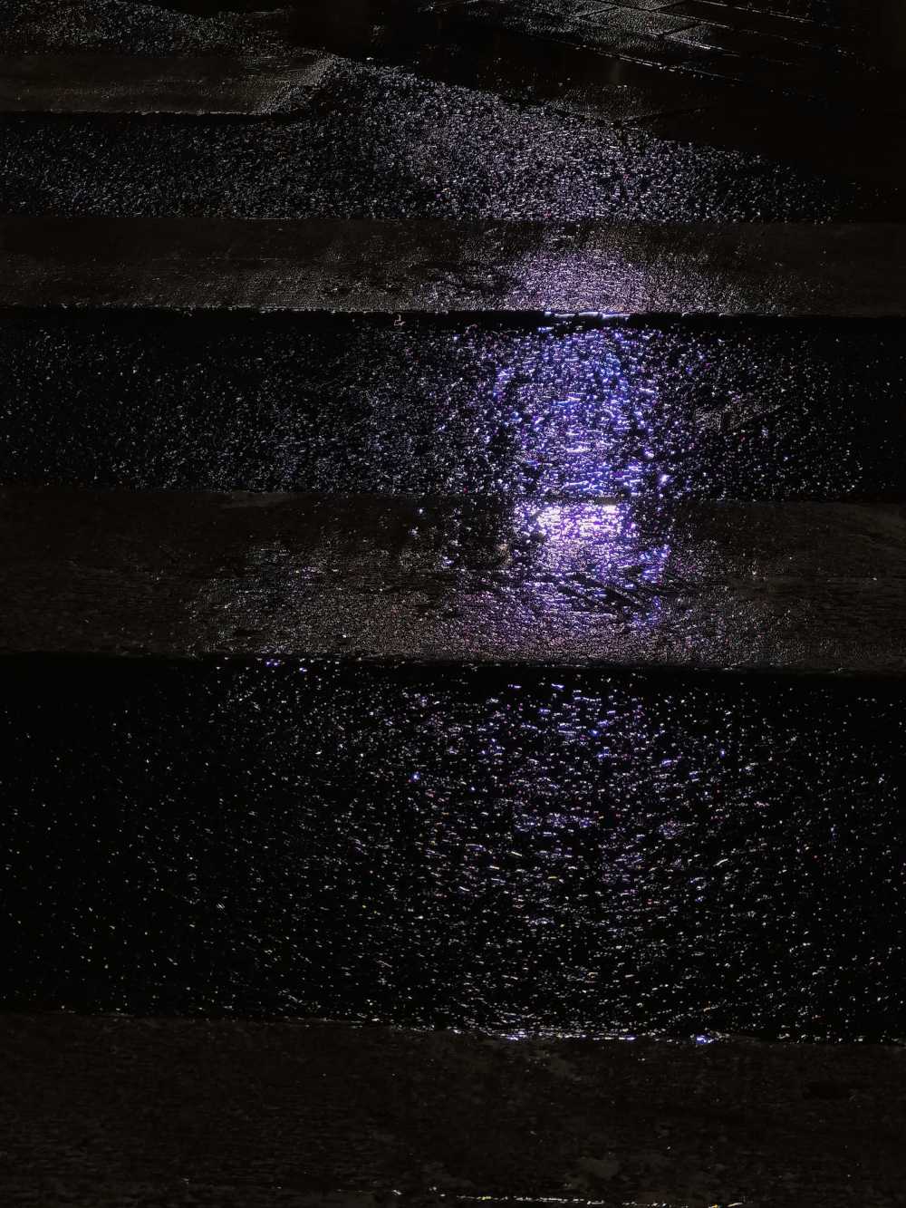 人行道与夜雨