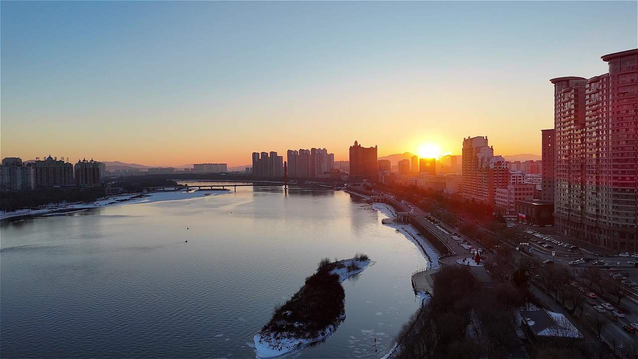 吉林松花江夜景