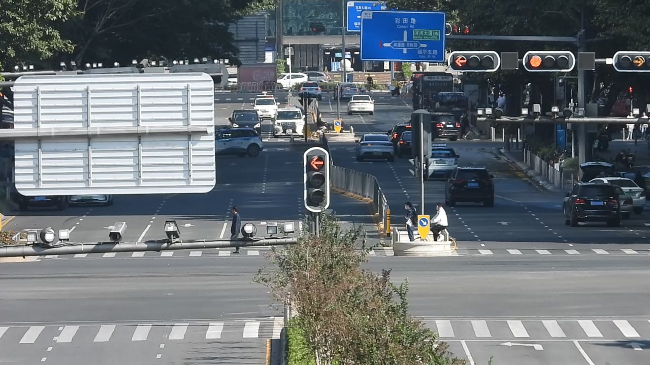 长焦压缩的街道