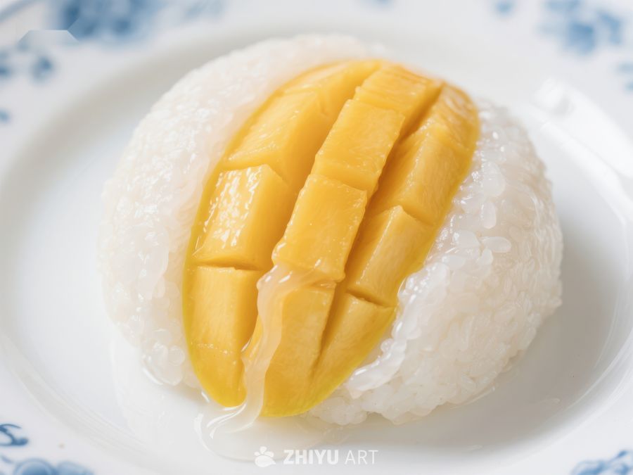 芒果糯米饭，甜蜜诱人美食