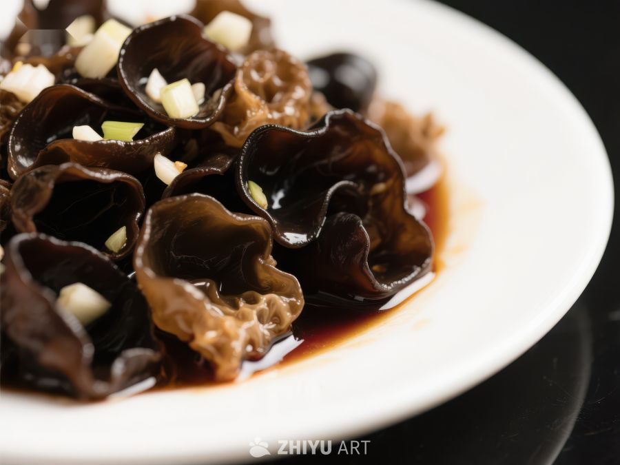 木耳炒肉片，美味中式菜肴 1045