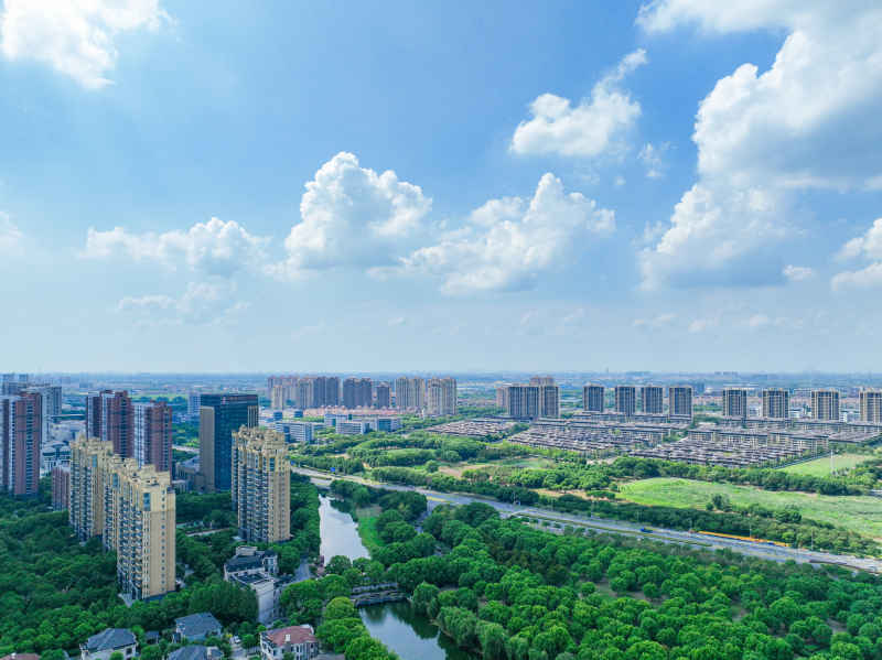 航拍昆山城市风光建筑大景 14