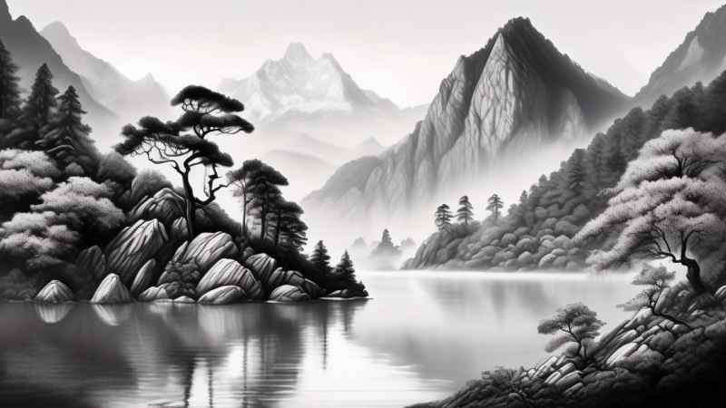 山水风景插画 54