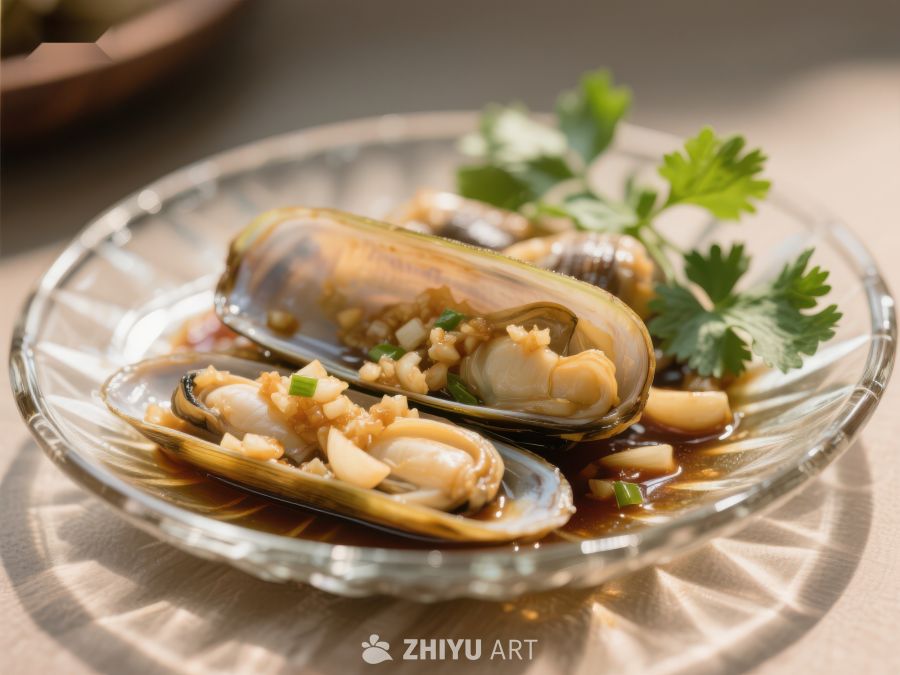 蒜蓉蒸青口贝 935