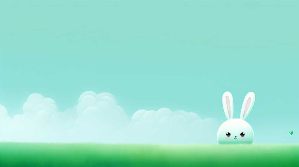 唯美背景兔兔壁纸