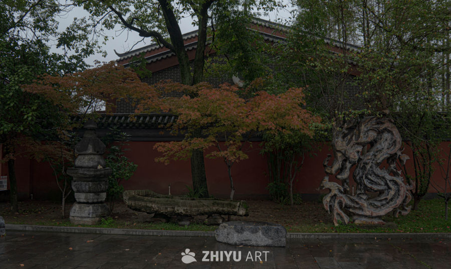 秋日中式园林静景