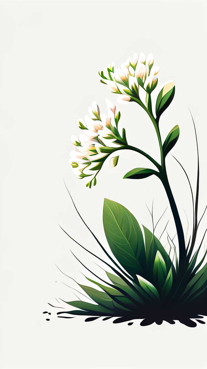小花白色背景