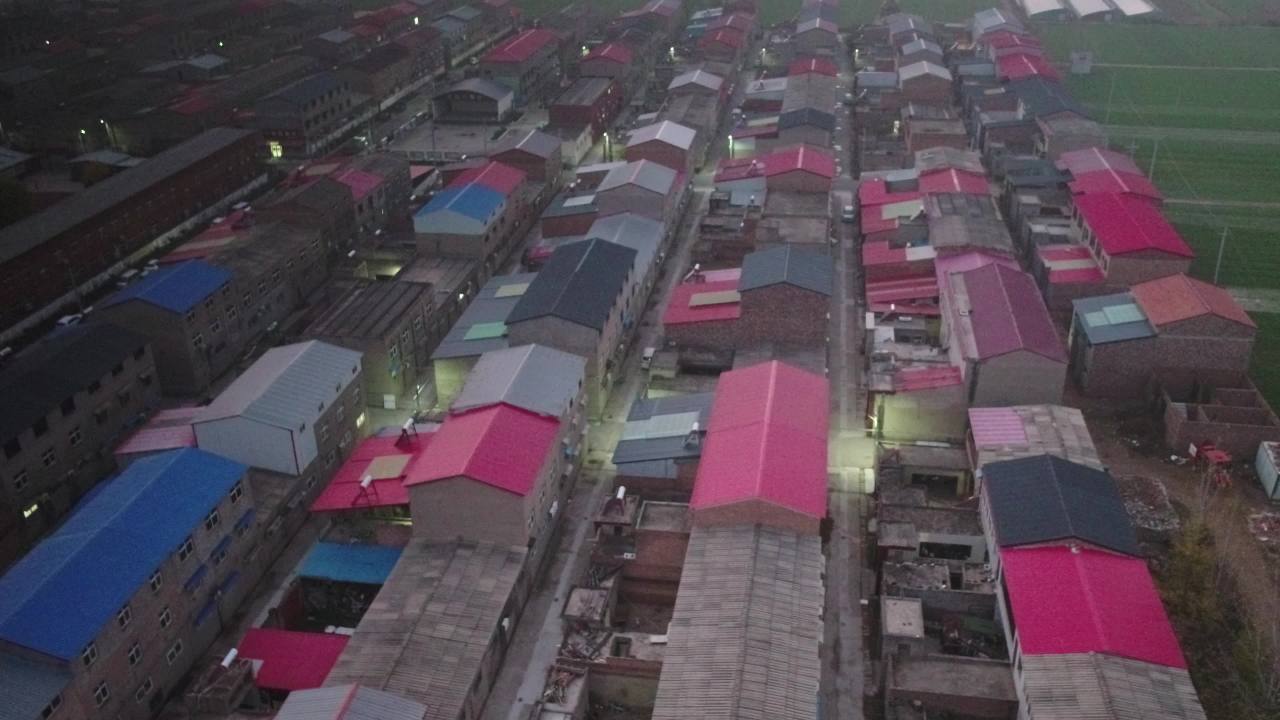 村庄夜景航拍