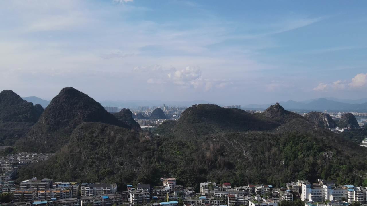 桂林城市环境航拍
