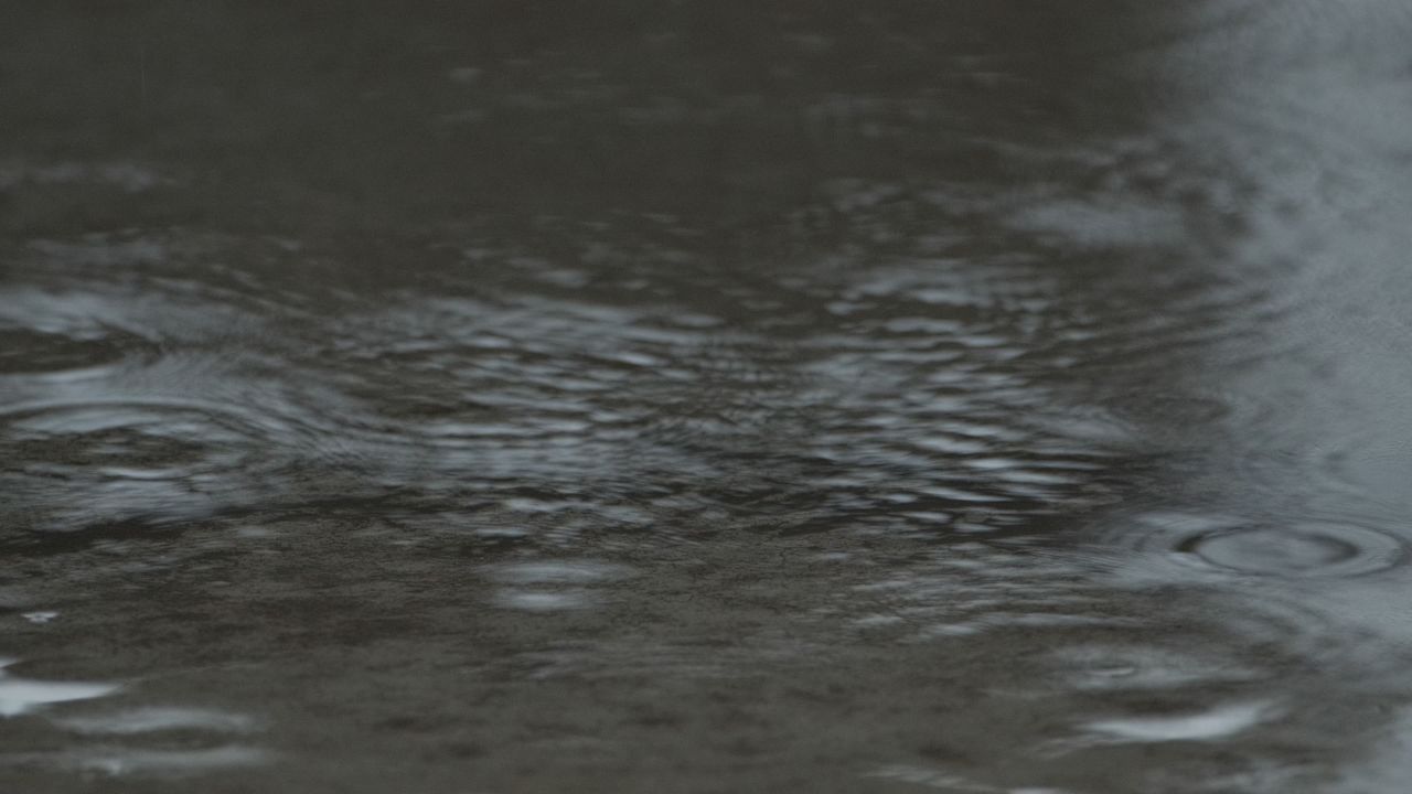 下雨水滴4K实拍
