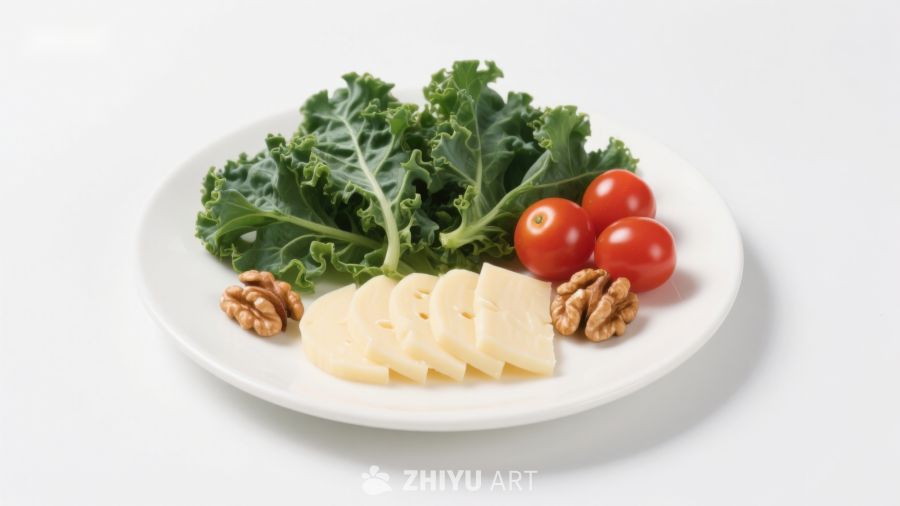 盘中蔬菜奶酪坚果组合