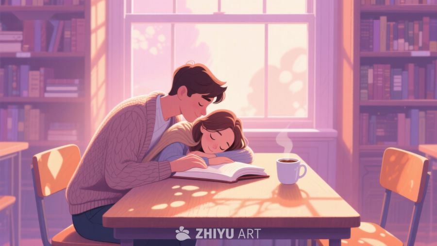 温馨图书馆里的阅读时光 431