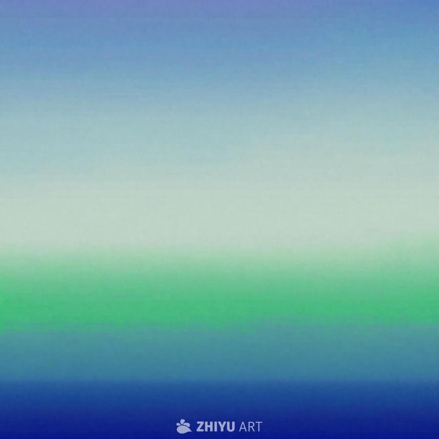 图片呈现蓝绿色的渐变效果。蓝色调占主导地位，绿色则