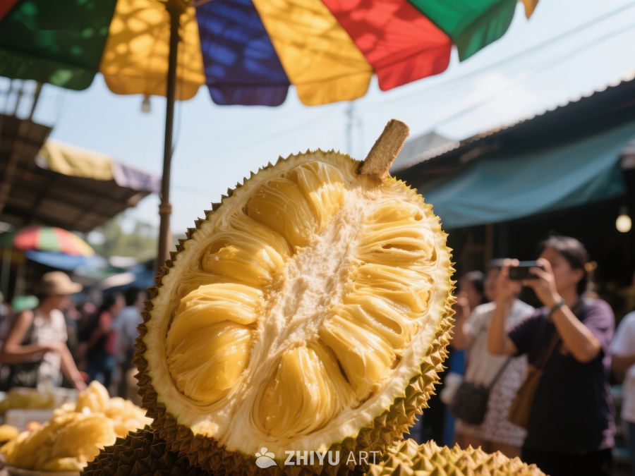 市场上的新鲜菠萝蜜 518