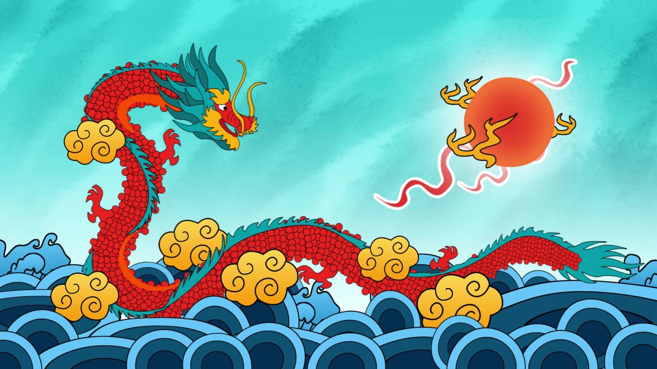 古风背景视频 中国风 意境春天 桃花 水墨 2