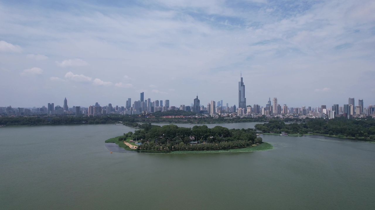 江苏南京城市风光航拍 