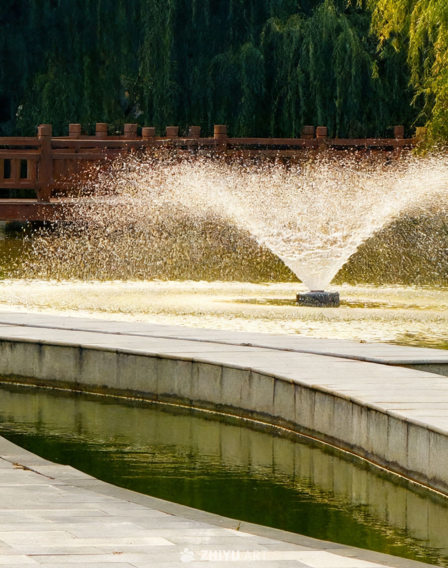 园林喷泉美景